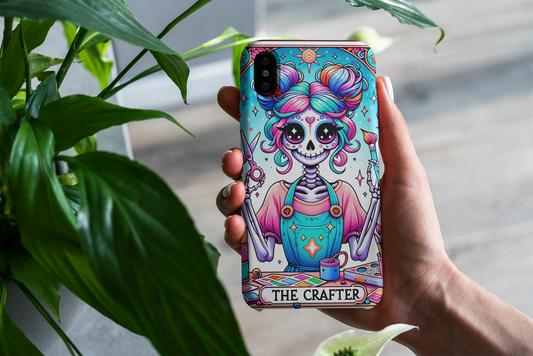 Artistic Crafter Phone Case – Tough Cases for Creatives, The Crafter Tarot Card Phone Case, Artsy Crafter Phone Case for iPhone and Samsung