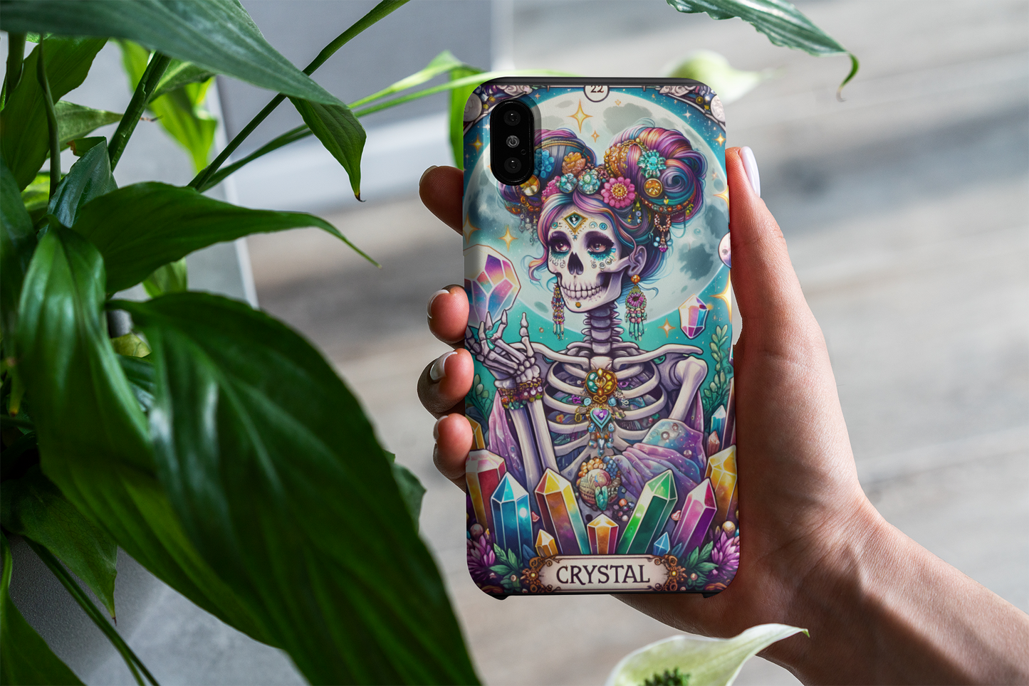 Tough Cases with Crystal Design, Crystal Lover Tarot Card Phone Case, iPhone and Samsung Phone Case for Crystal Lovers