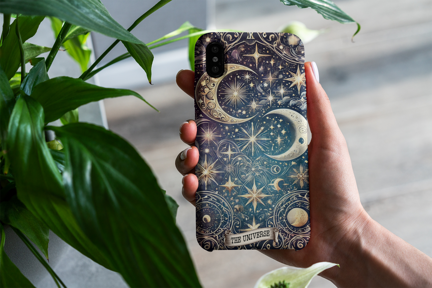 Celestial Universe Phone Case - Tough & Stylish with Cosmic Design, Mystical Phone Case, Celestial Moon Phase Phone Case for iPhone and Samsung