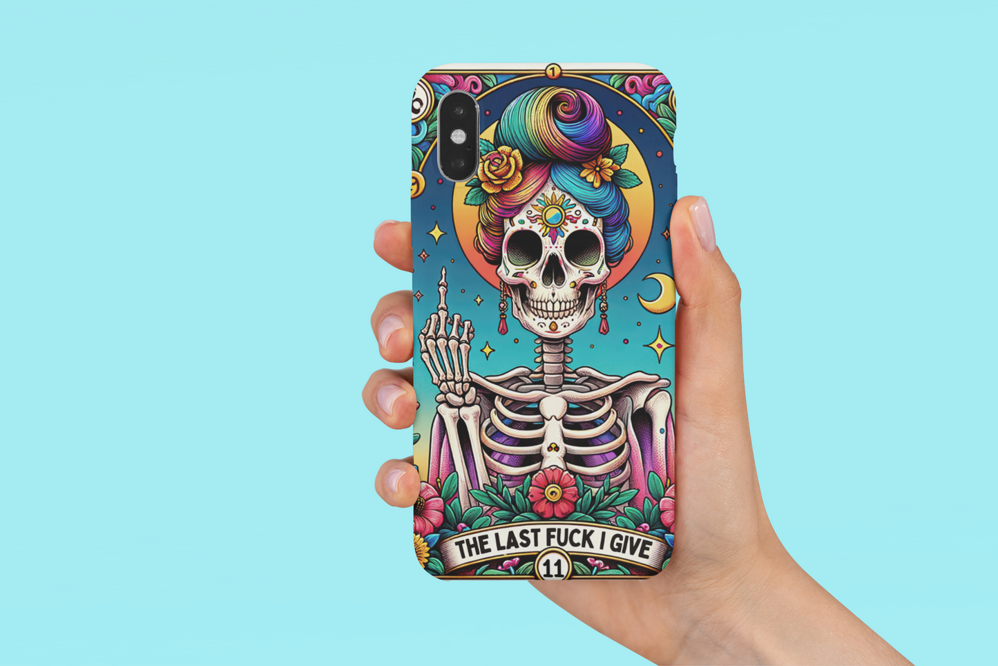 The Last Fuck I Give Tarot Card Phone Case, Celestial Phone Case, Tarot Card Phone Case for iPhone, Samsung, Google Pixel