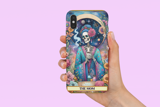 Colorful Skeleton Mom Phone Case - Fun & Unique Design for Mother's Day, The Mom Tarot Card Phone Case for iPhone and Samsung