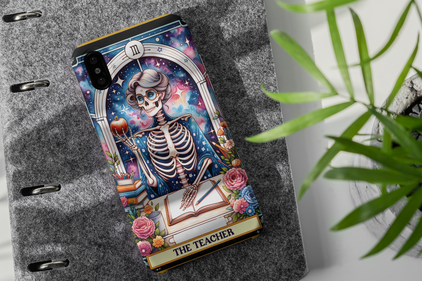 Teacher Skeleton Phone Case - Unique & Fun Design for Educators The Teacher Tarot Card Phone Case, iPhone and Samsung Phone Case for Teachers