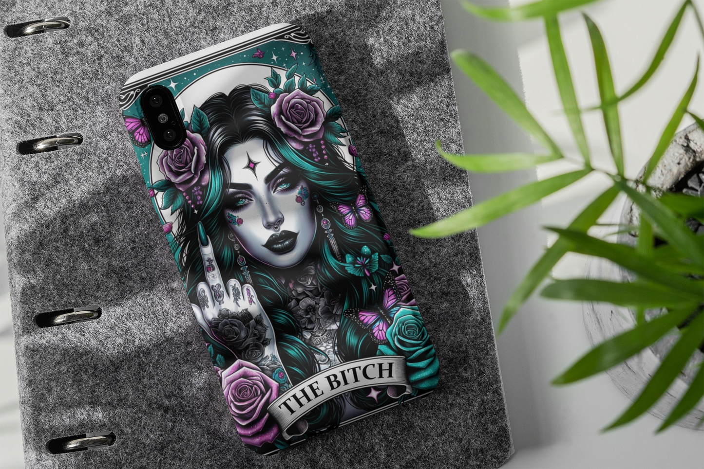 Bold Statement Phone Case - 'The Bitch' Design, The Bitch Tarot Card Phone Case, Sassy Bitch Phone Case, Gothic Phone Case for iPhone and Samsung