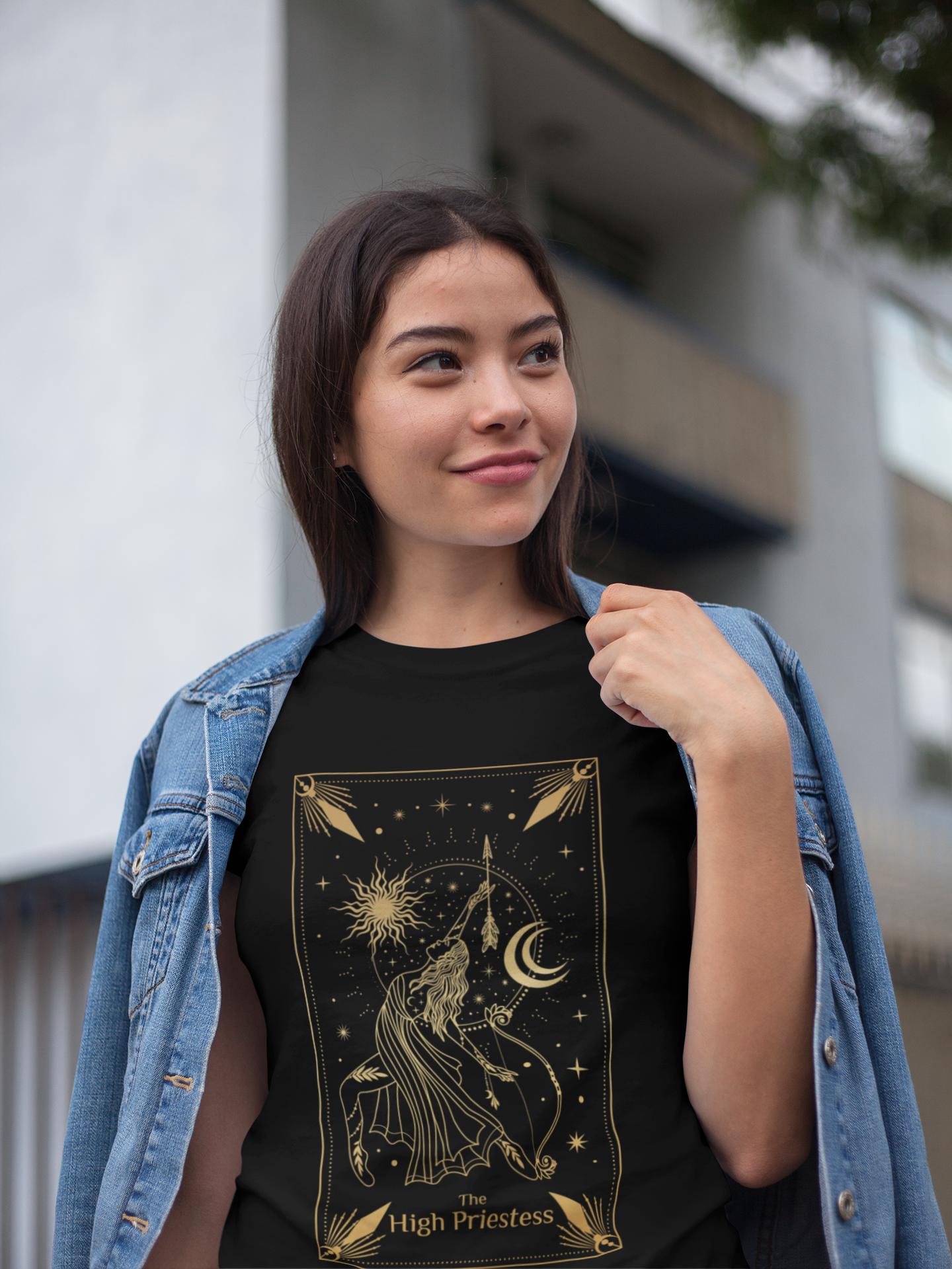 The High Priestess Tarot Card Shirt, The High Priestess Tarot Card Tee, Witchy Tarot Shirt, Celestial Shirt, Mystical Shirt, Spiritual