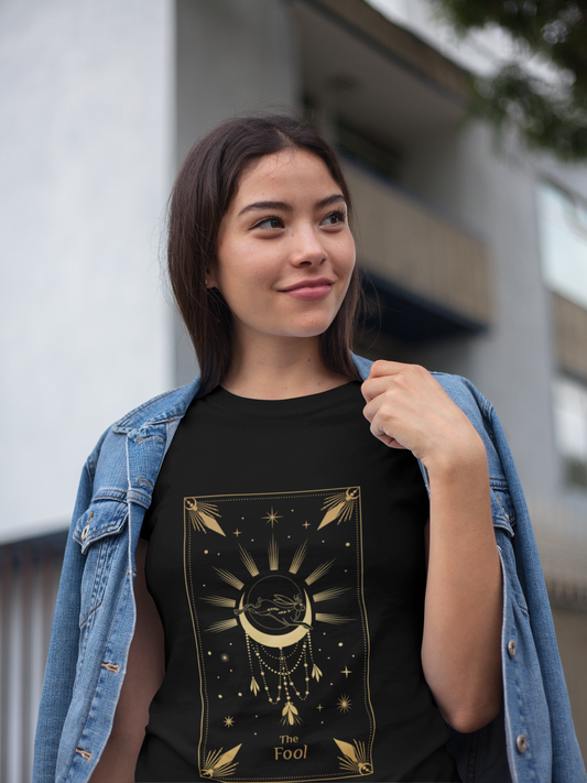 The Fool Tarot Card Shirt, Fool Tarot Card Tee, Witchy Tarot Shirt, Celestial Shirt, Mystical Shirt, Spiritual Shirt