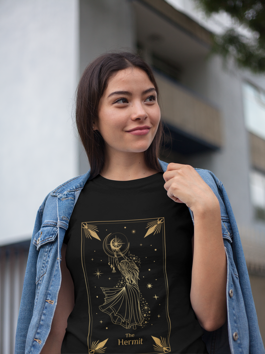 The Hermit Tarot Card Shirt, Hermit Tarot Card Tee, Witchy Tarot Shirt, Celestial Shirt, Mystical Shirt, Spiritual Shirt