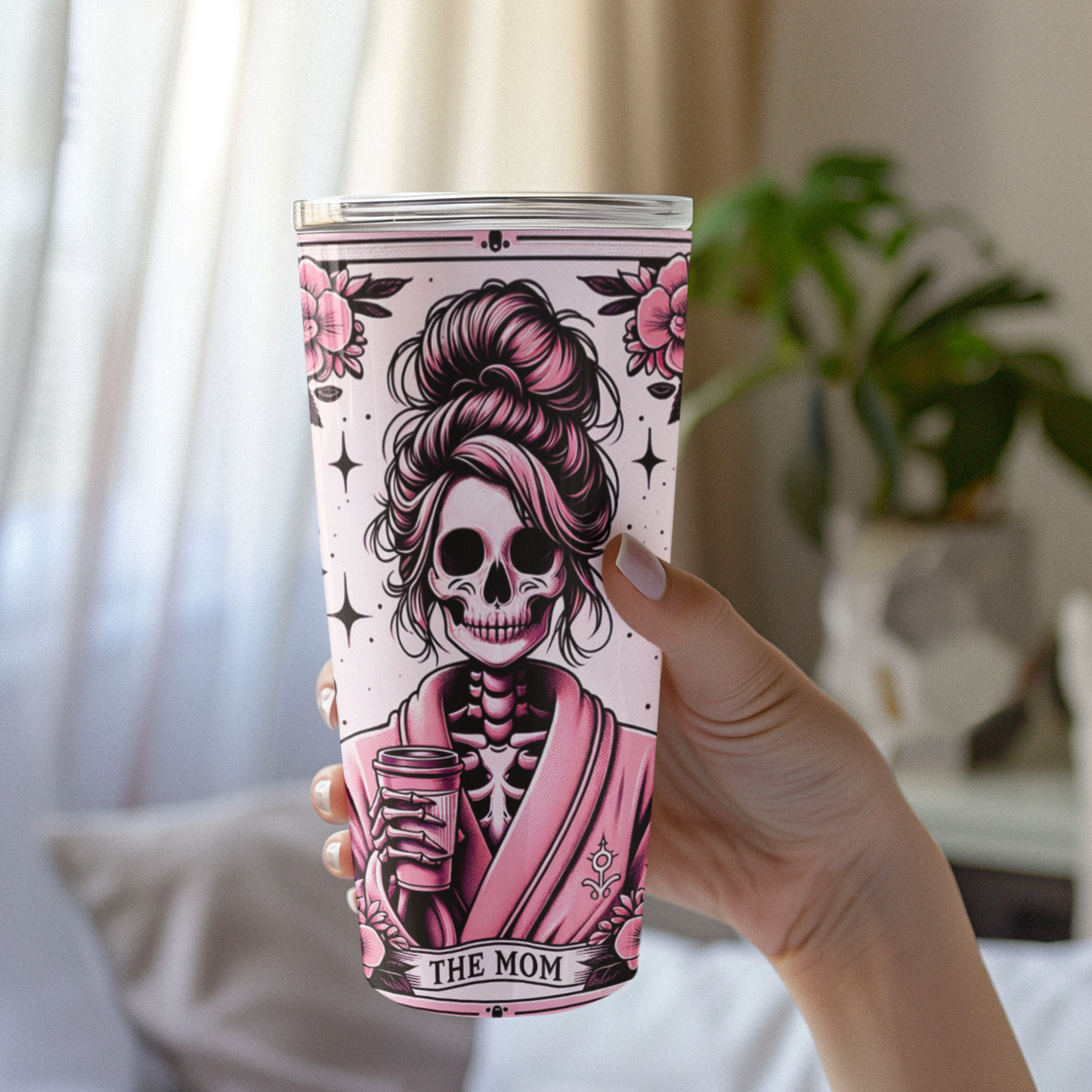 The Mom Tarot Card Tumbler, Occult tarot card tumbler, The Mom Tarot tumbler,  The Mom Mother's Day Tumbler